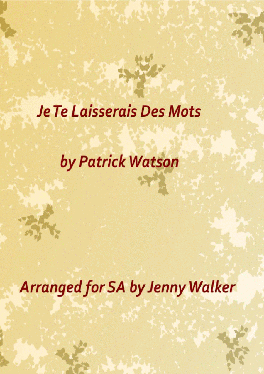Je Te Laisserai Des Mots SA scores gallery preview page 1