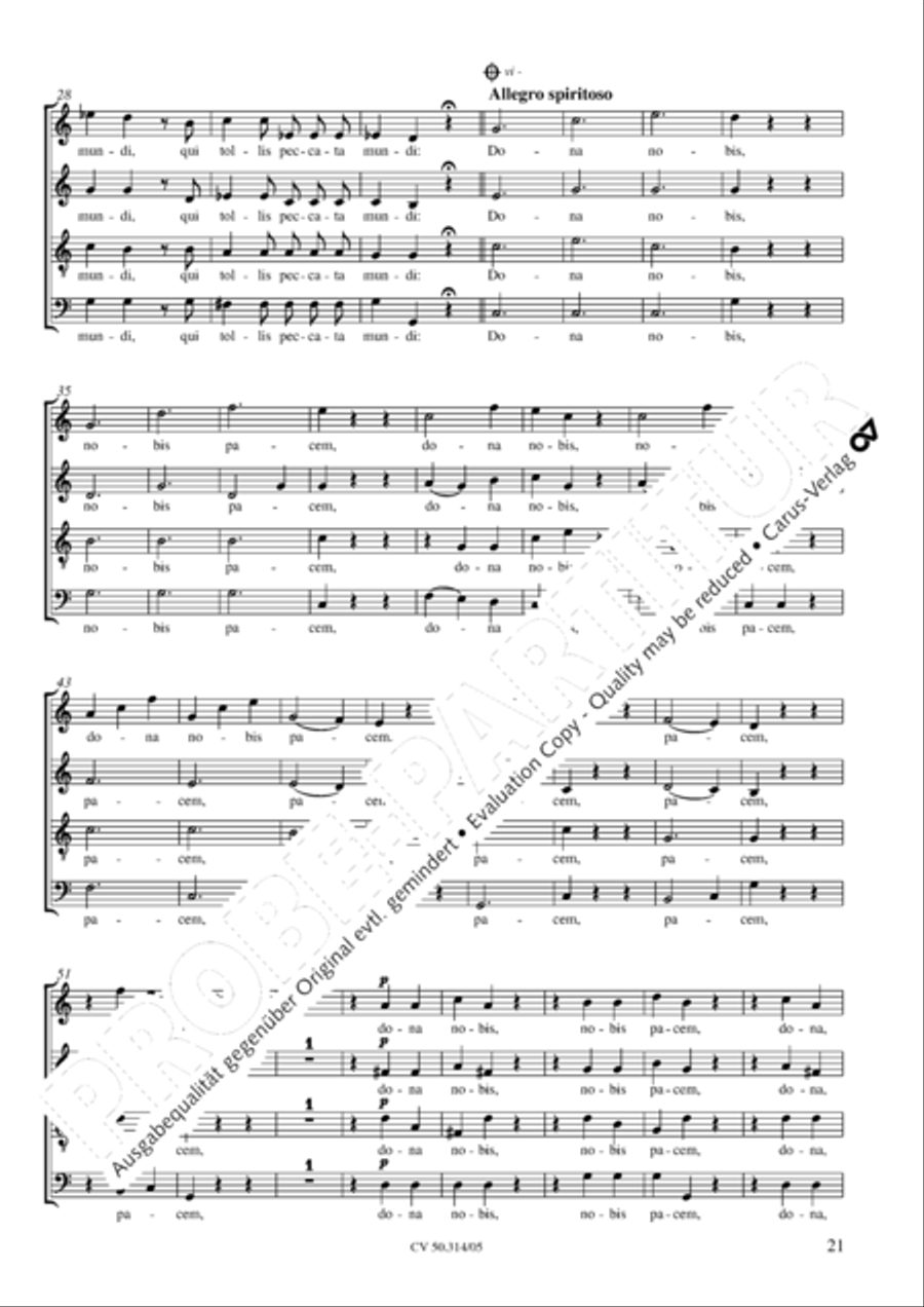 Missa Sancti Joannis Nepomuceni 4-Part scores gallery preview page 22