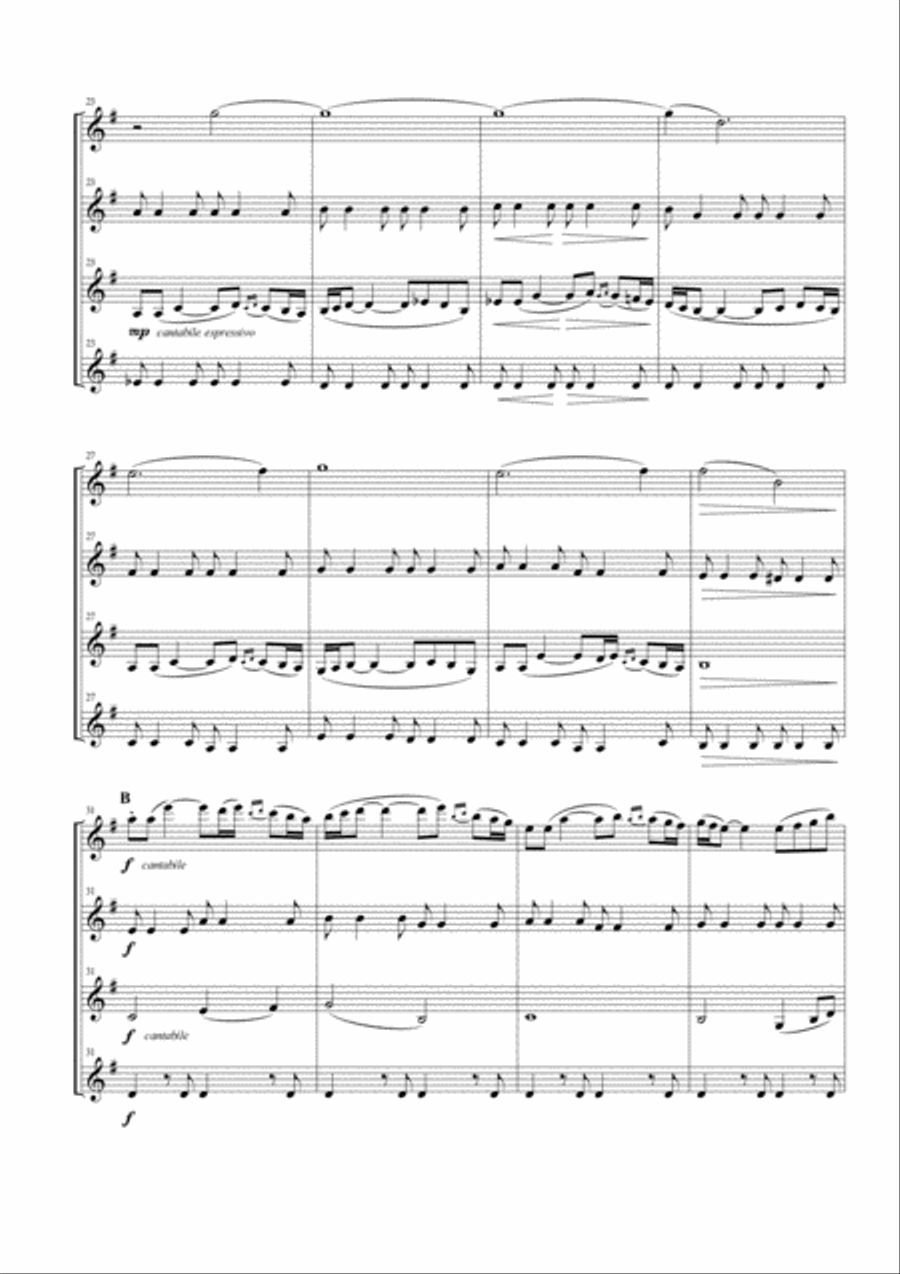 Polovtsian Dances for Clarinet Quartet Clarinet Quartet scores gallery preview page 3