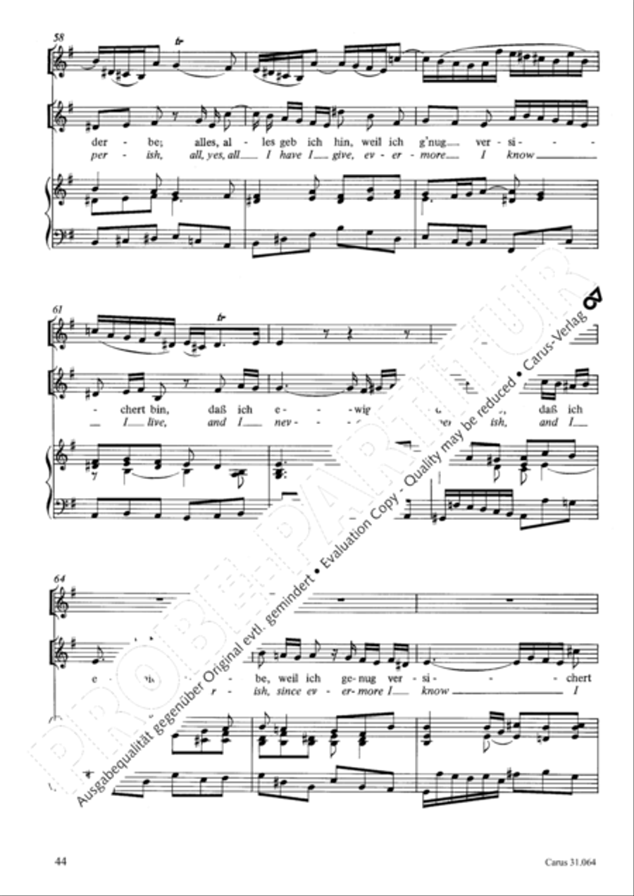 See now, what kind of love (Sehet, welch eine Liebe hat uns der Vater erzeiget) 4-Part scores gallery preview page 45