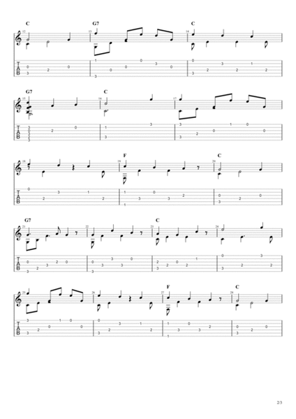Away in a Manger (Solo Fingerstyle Guitar Tab) image number null