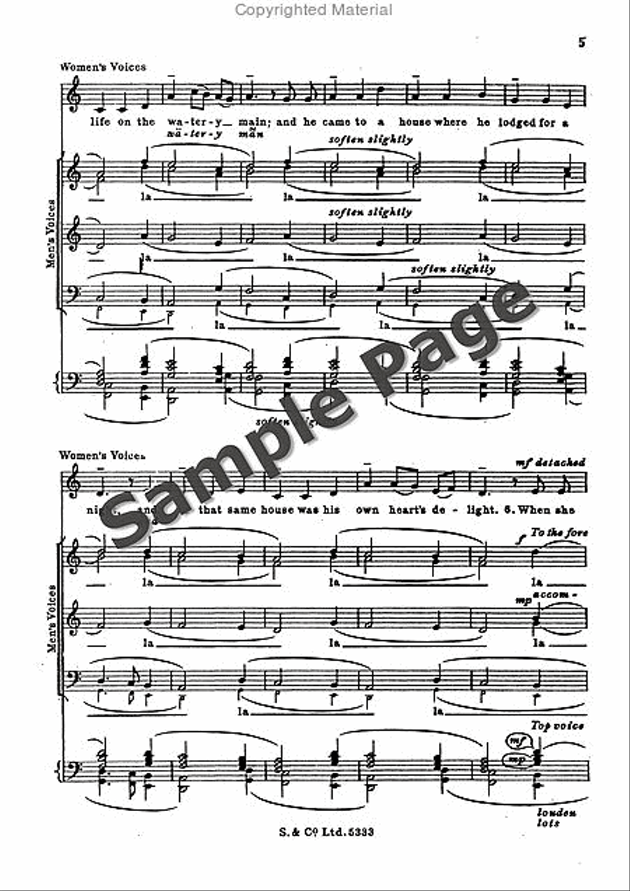 The lost lady found Mixed Choir scores gallery preview page 6