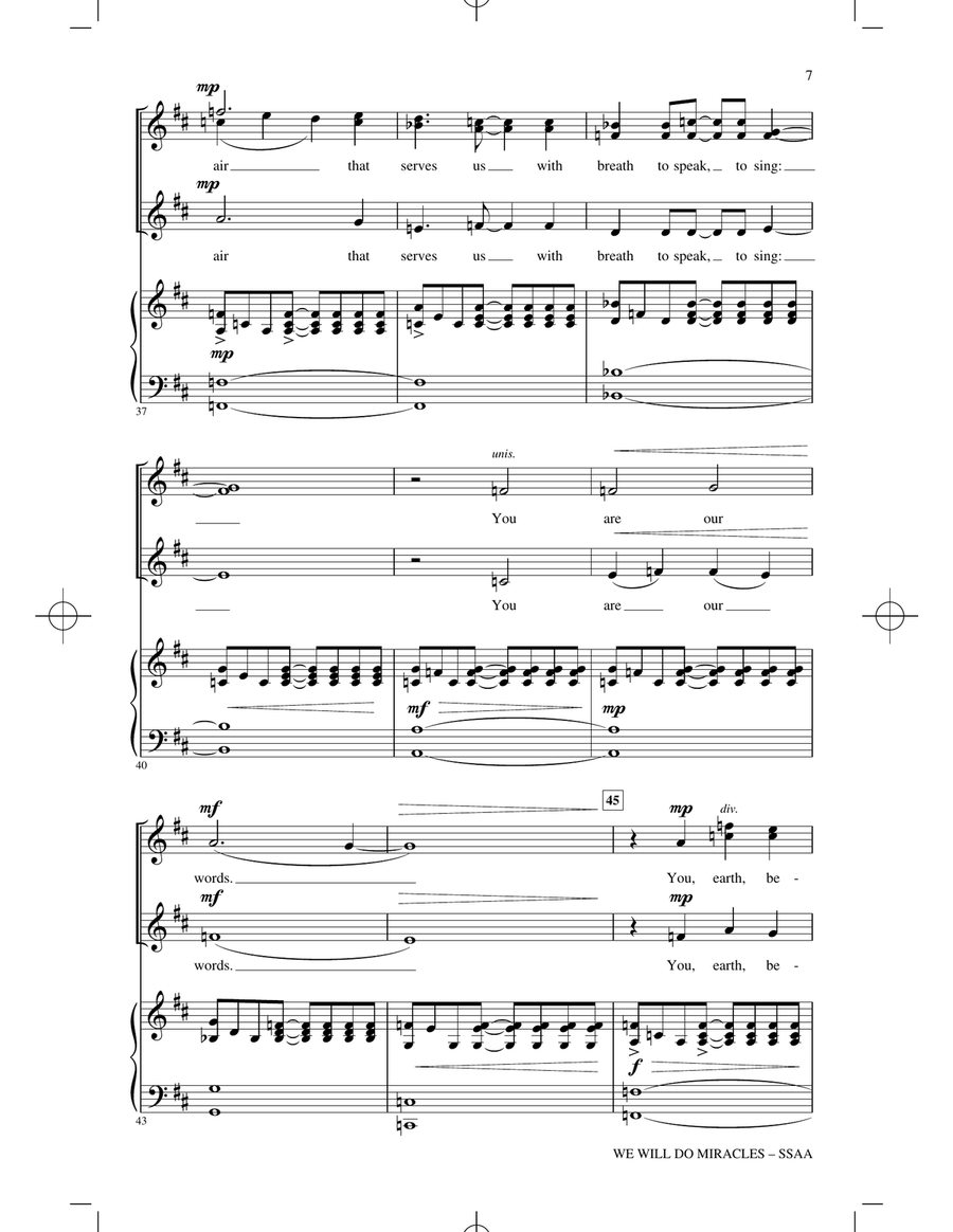 We Will Do Miracles We Will Do Miracles SSA scores gallery preview page 5