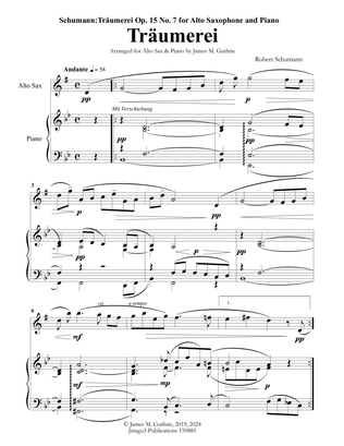 Schumann: Träumerei Op. 15 No. 7 for Alto Sax & Piano