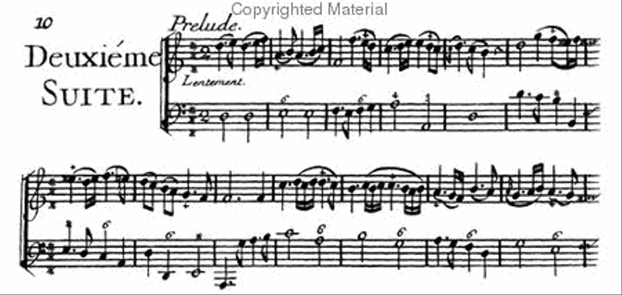 Caix d'Hervelois Pieces for flute with continuo bass Flute continuo Flute scores gallery preview page 3