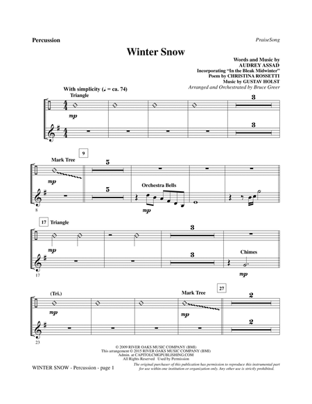 Winter Snow - Percussion