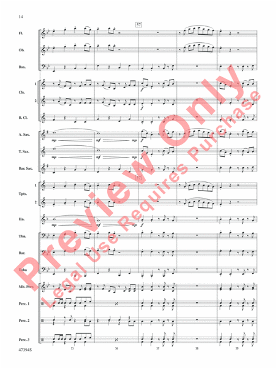 The Banana Boat Song Concert Band scores gallery preview page 15