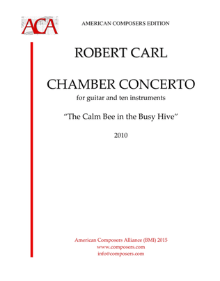 Book cover for [Carl] Chamber Concerto for Guitar and 10 Instruments
