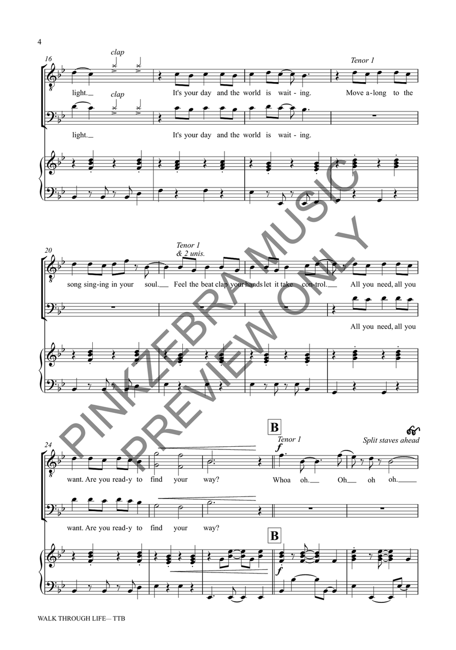 Walk Through Life (TTB) TTB scores gallery preview page 5