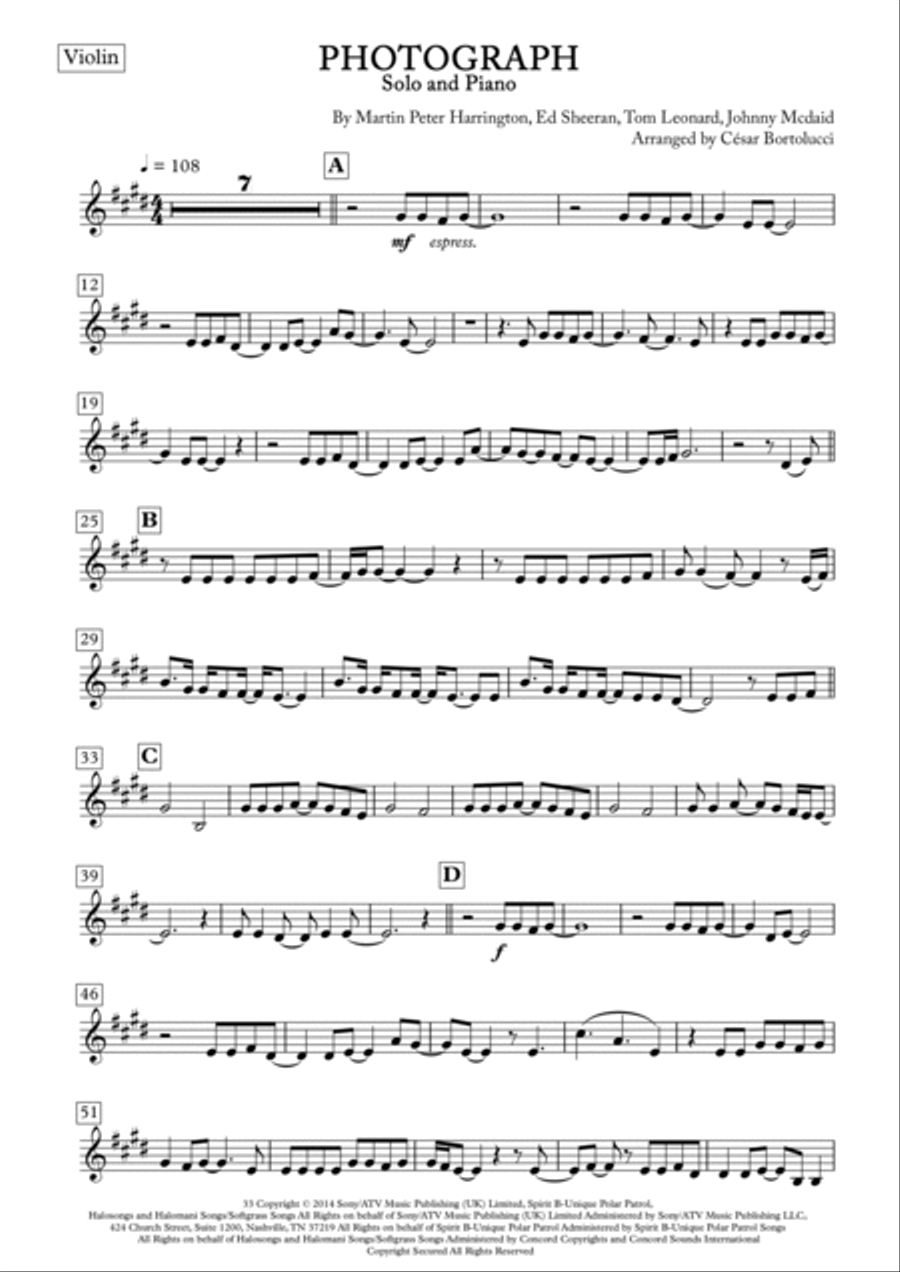 Photograph Violin Solo scores gallery preview page 2