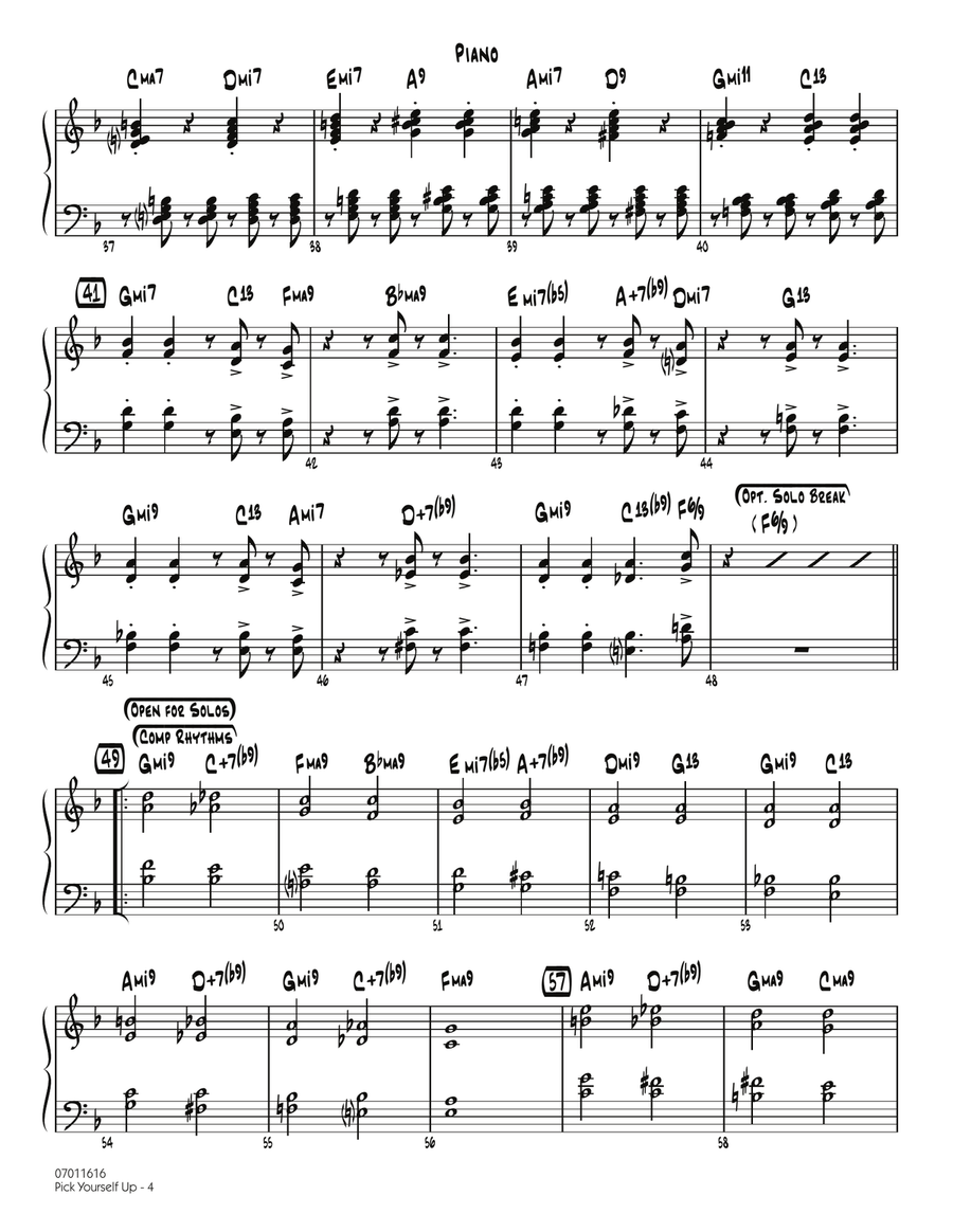 Pick Yourself Up - Piano Jazz Ensemble scores gallery preview page 3