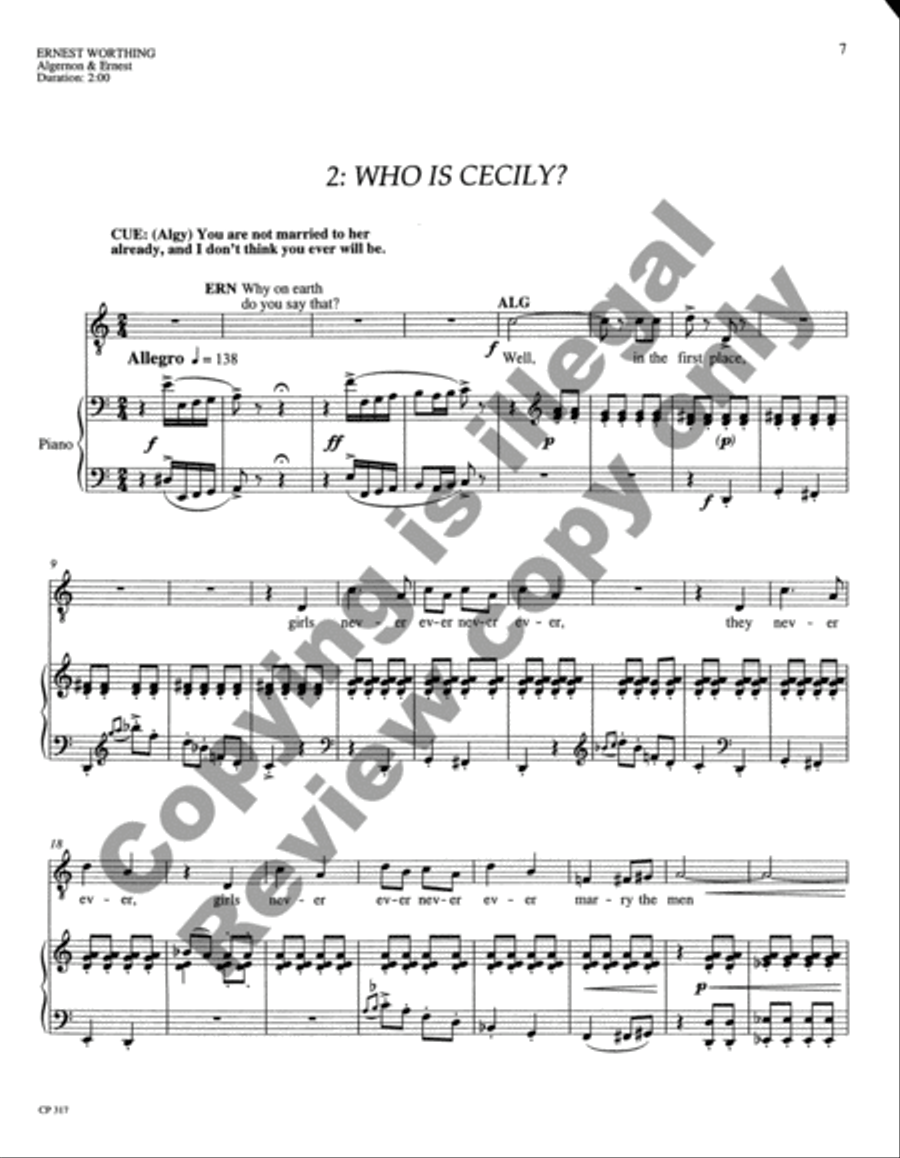 Ernest Worthing Voice scores gallery preview page 11