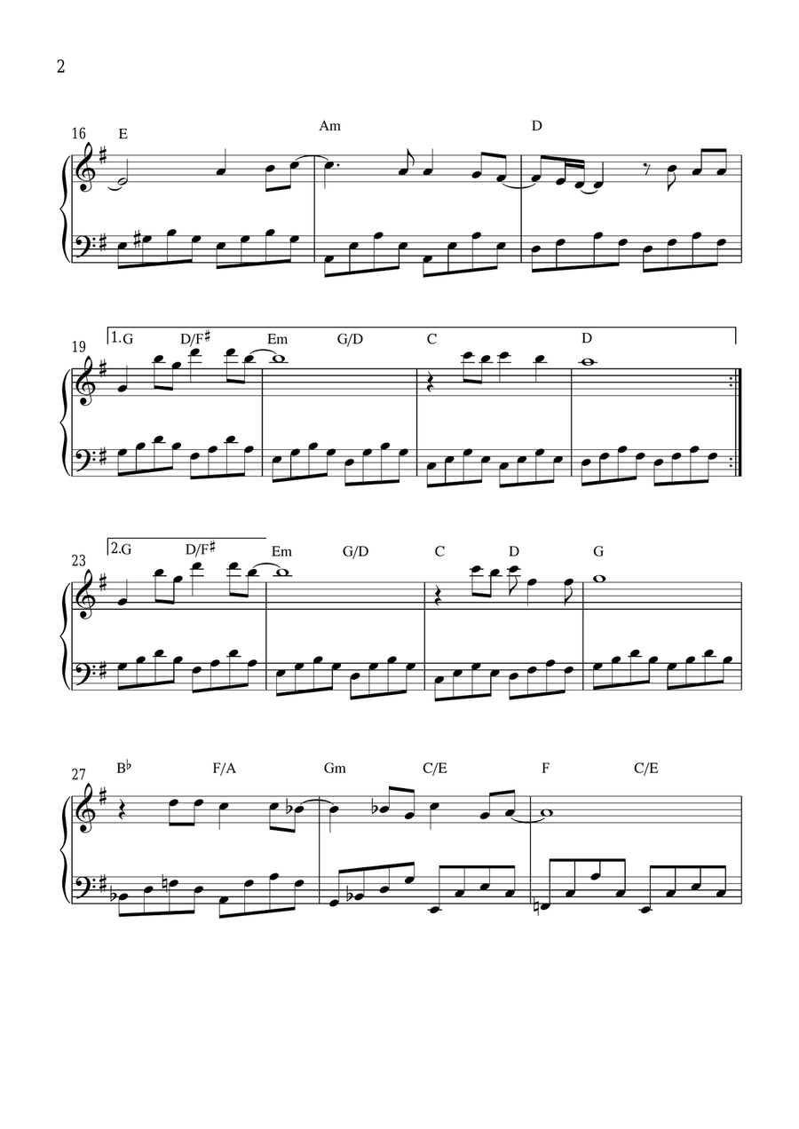 Tears In Heaven Tears In Heaven Piano Solo scores gallery preview page 2
