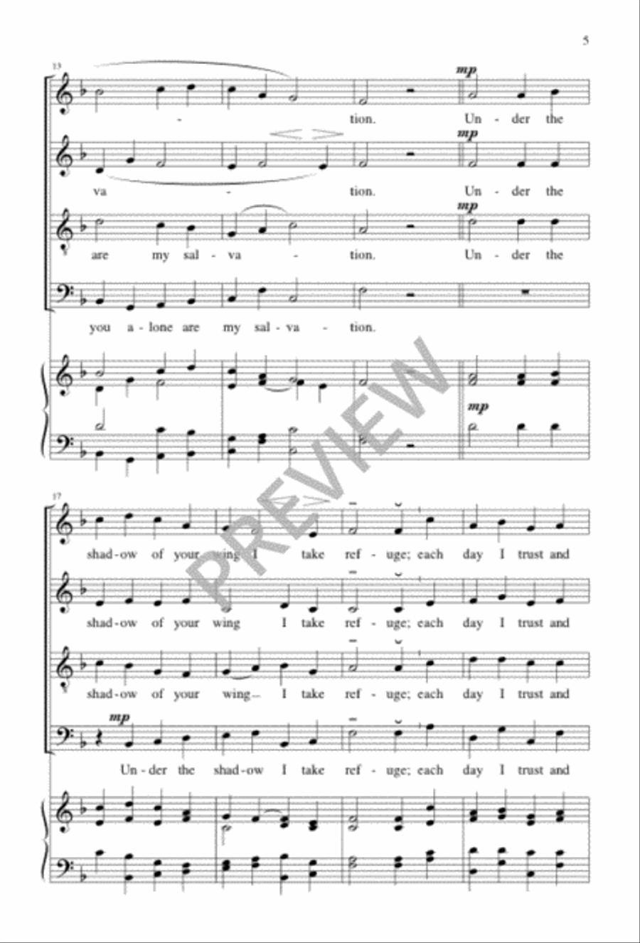 O God, Be Merciful to Me 4-Part scores gallery preview page 5