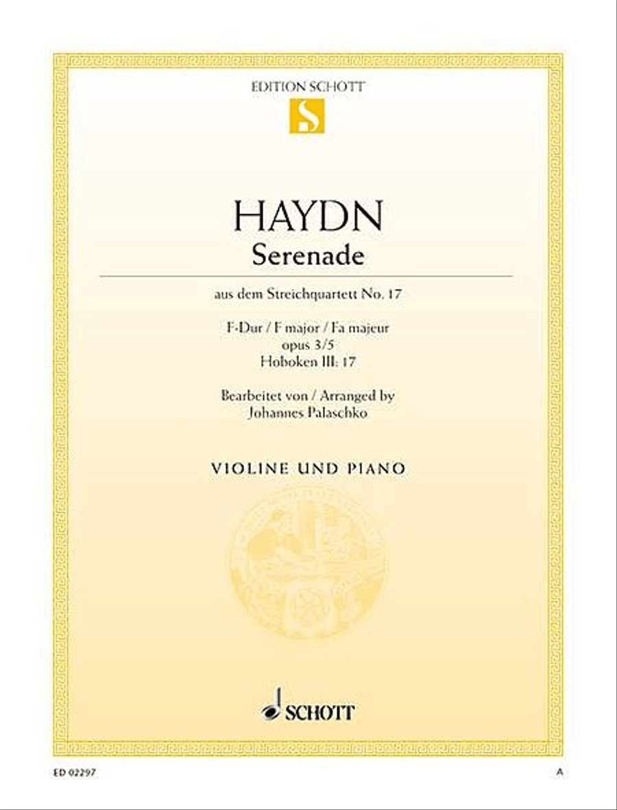 Serenade Violin Solo scores gallery preview page 1
