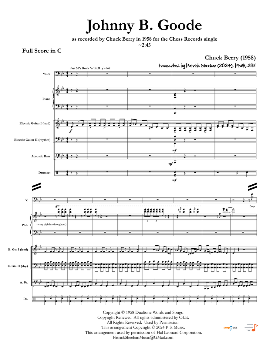 Johnny B. Goode School and Community scores gallery preview page 1