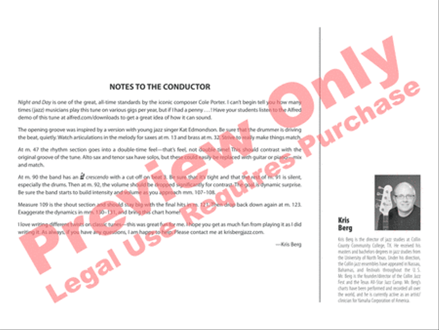 Night and Day Night and Day Jazz Ensemble scores gallery preview page 3