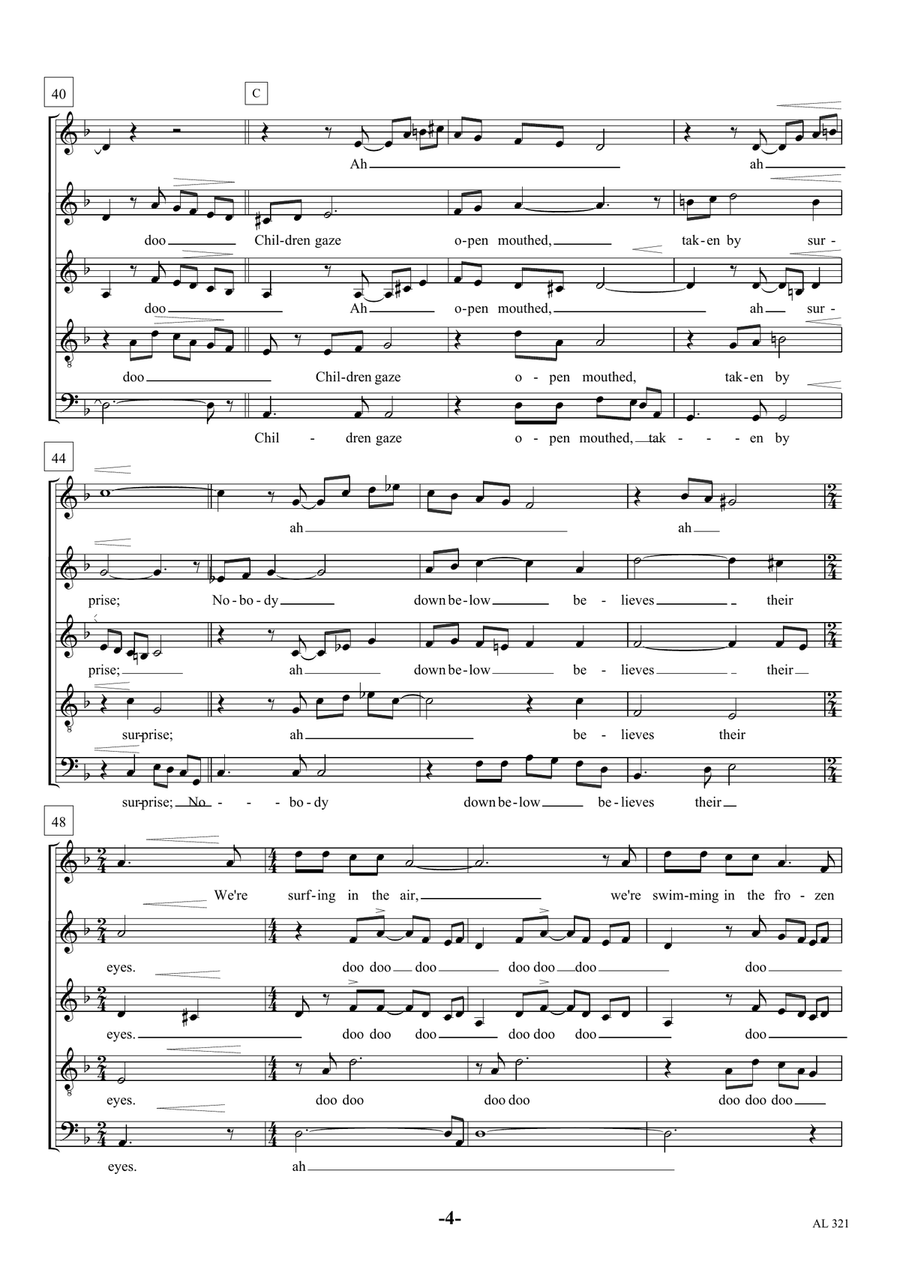 Walking In The Air Choir scores gallery preview page 4