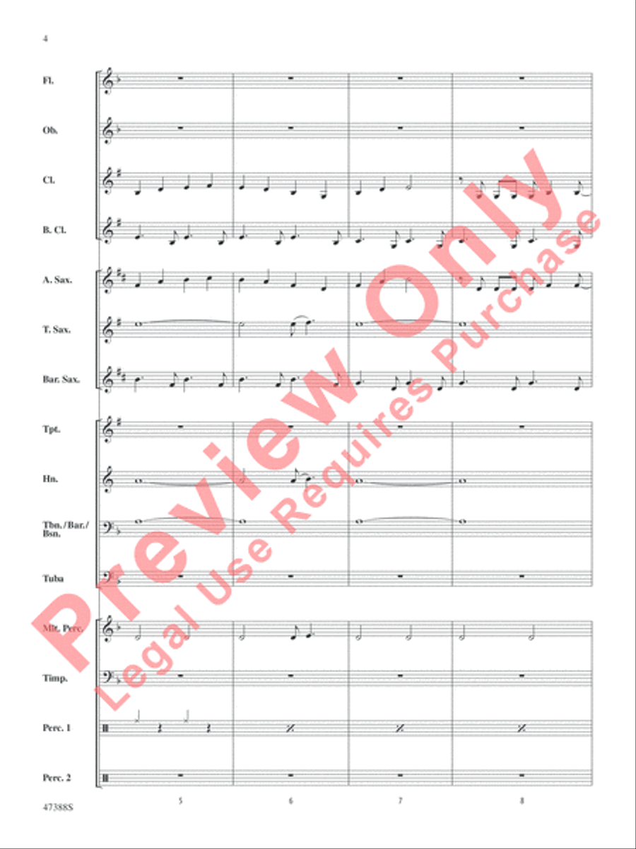 In My Blood Concert Band scores gallery preview page 5