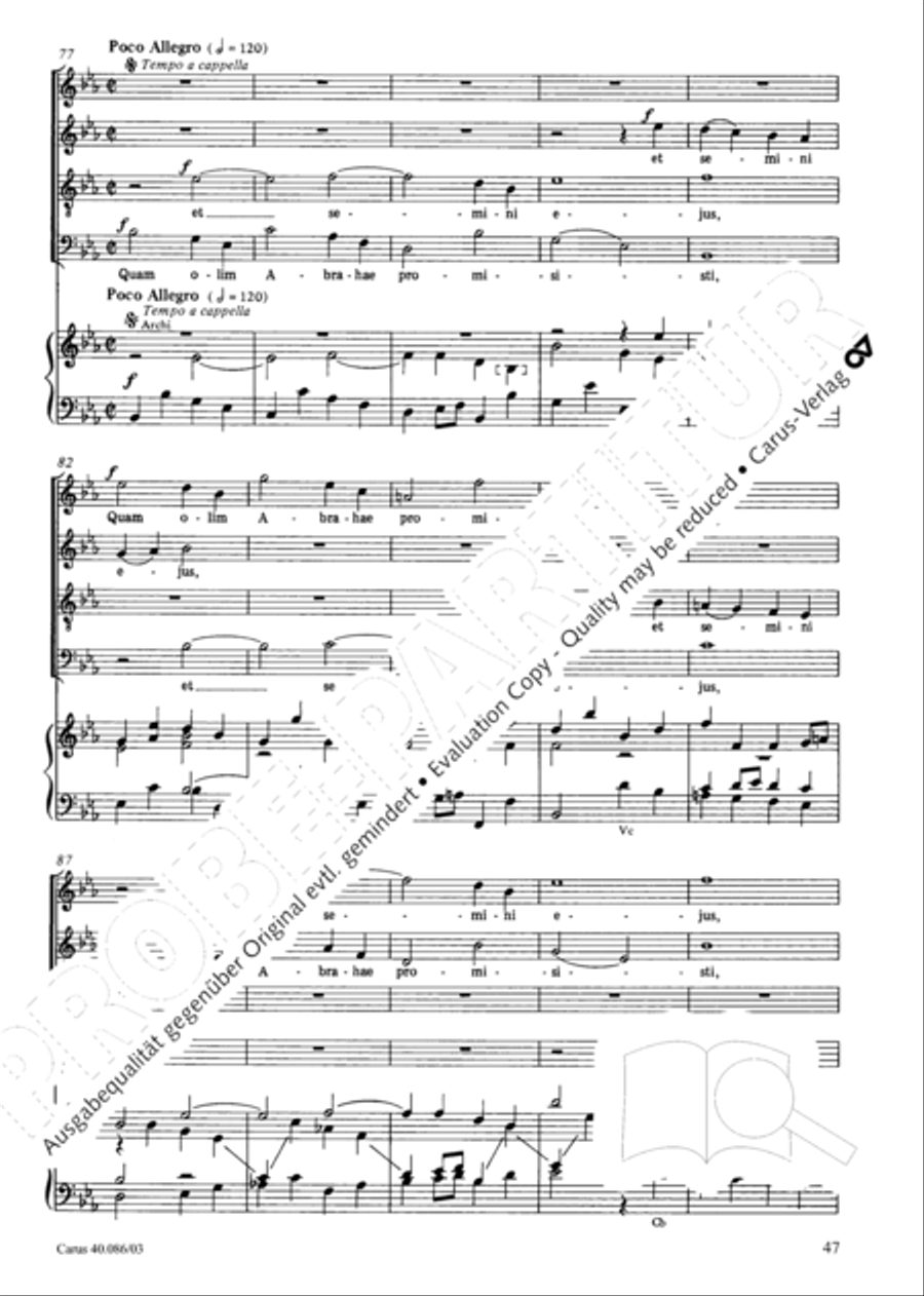 Requiem in C minor 4-Part scores gallery preview page 48
