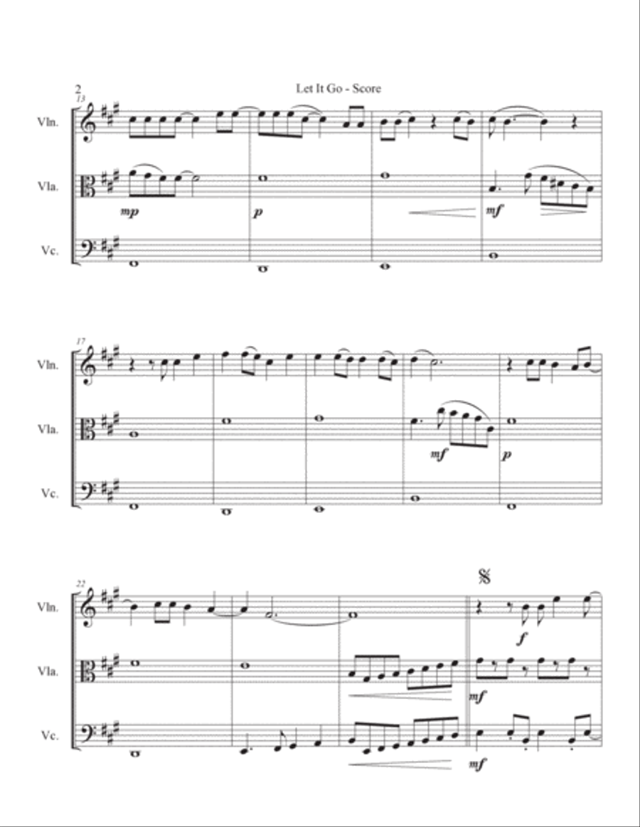 Let It Go String Trio scores gallery preview page 2