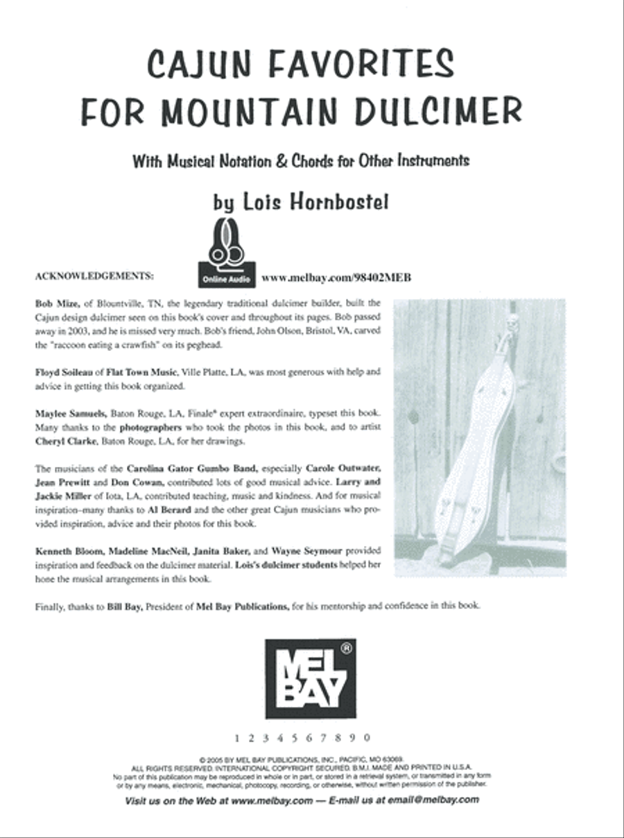Cajun Favorites for Mountain Dulcimer Mountain Dulcimer scores gallery preview page 7
