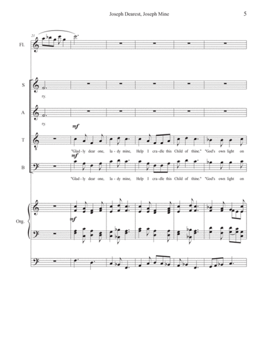 Organ/rehearsal score for "Joseph Dearest, Joseph Mine"