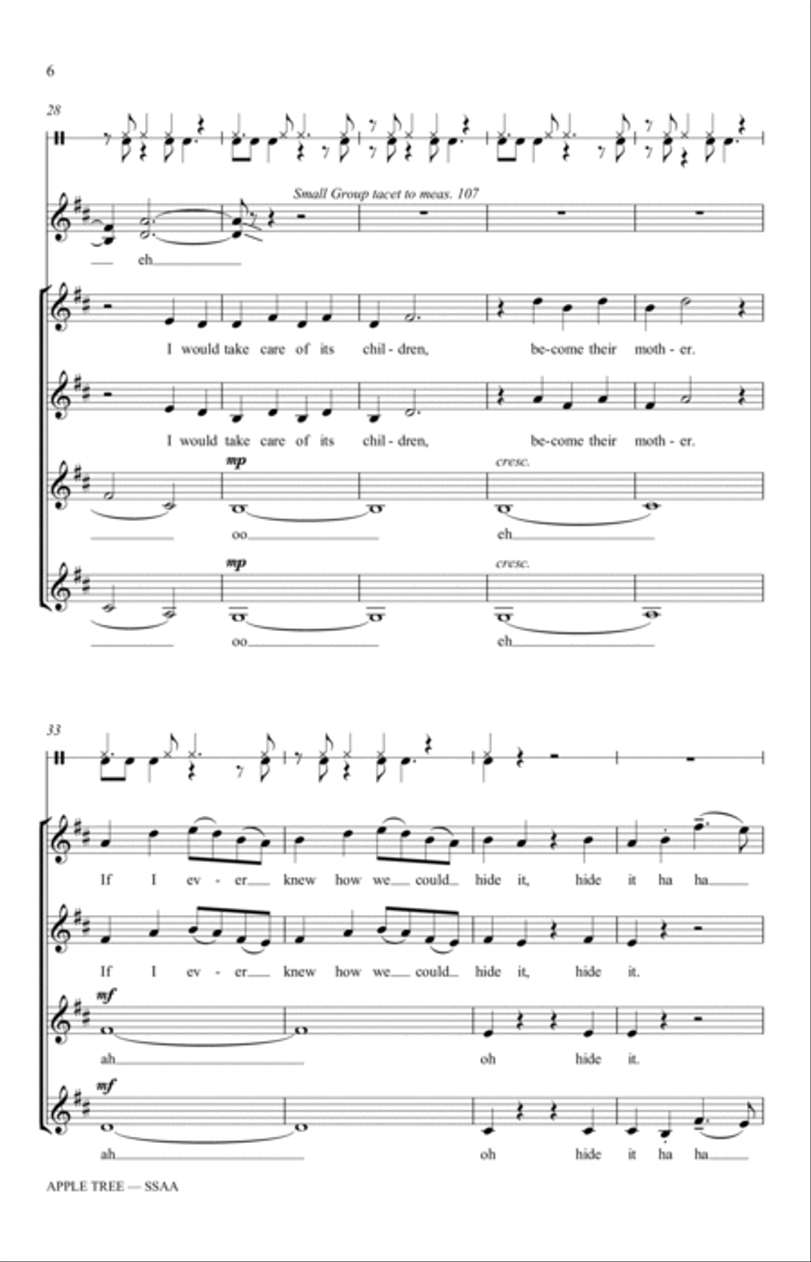 Apple Tree (arr. Katerina Gimon) SSAA scores gallery preview page 4
