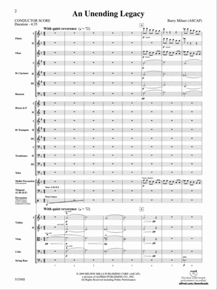 An Unending Legacy Full Orchestra scores gallery preview page 2