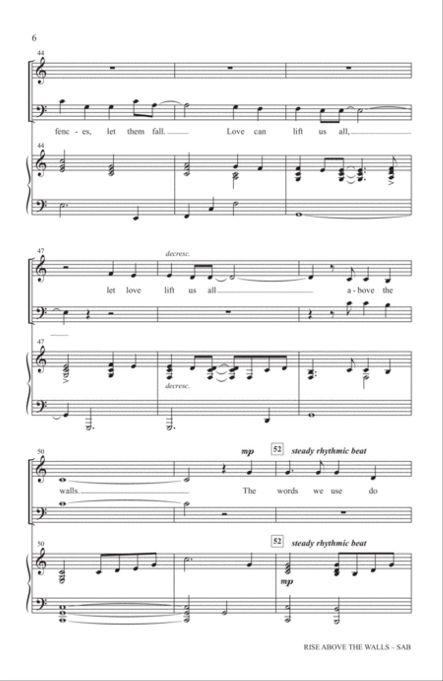 Rise Above The Walls Rise Above The Walls 3-Part scores gallery preview page 5