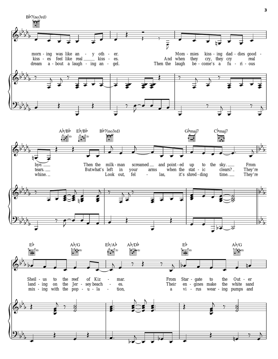 Tomorrow's Girl Piano, Vocal, Guitar scores gallery preview page 3