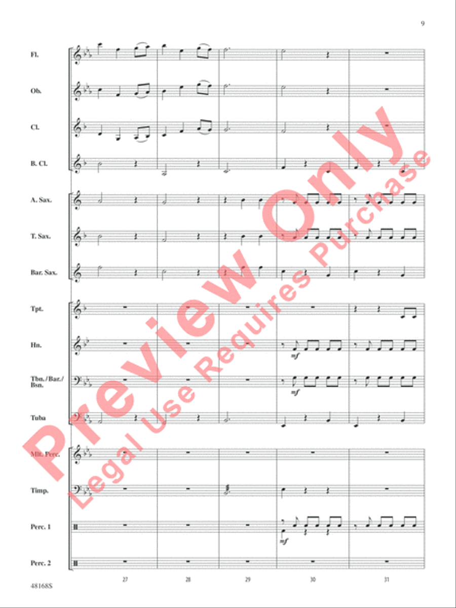 Happy Birthday, Ludwig Happy Birthday, Ludwig Concert Band scores gallery preview page 10