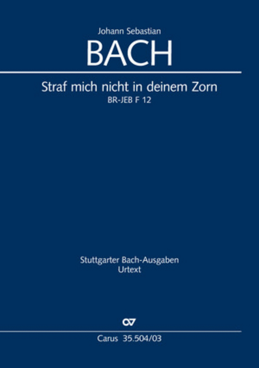 Book cover for Straf mich nicht in deinem Zorn