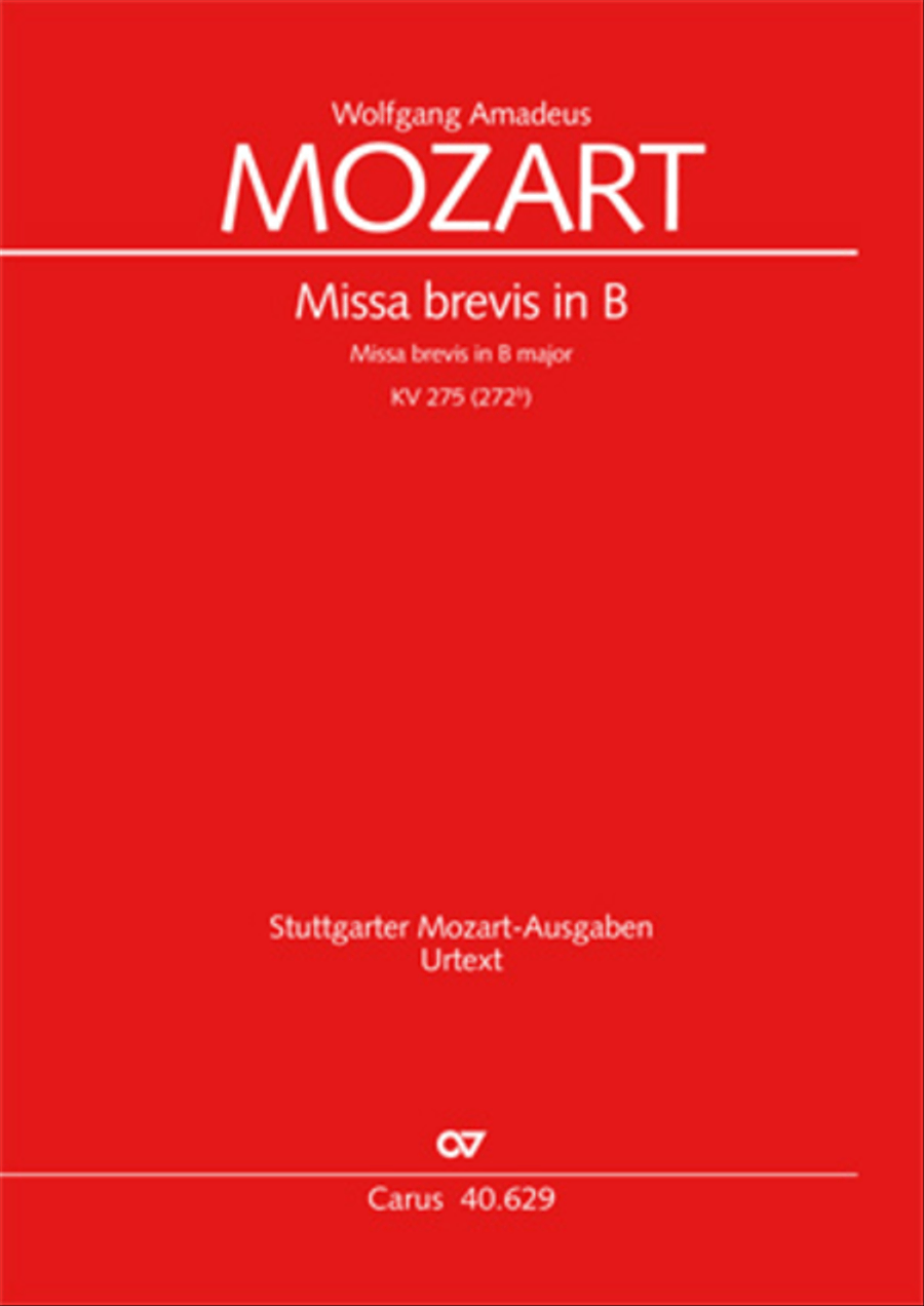 Missa brevis in B flat major 4-Part scores gallery preview page 1