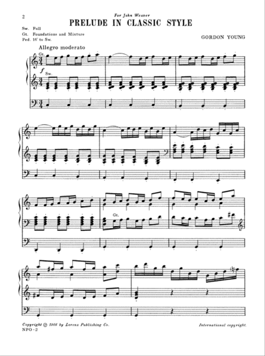 Prelude in Classic Style Organ scores gallery preview page 2