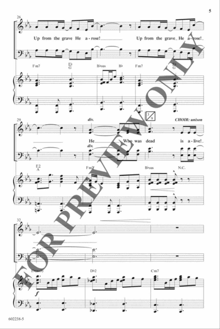 He Who Was Dead - Anthem Choir scores gallery preview page 5