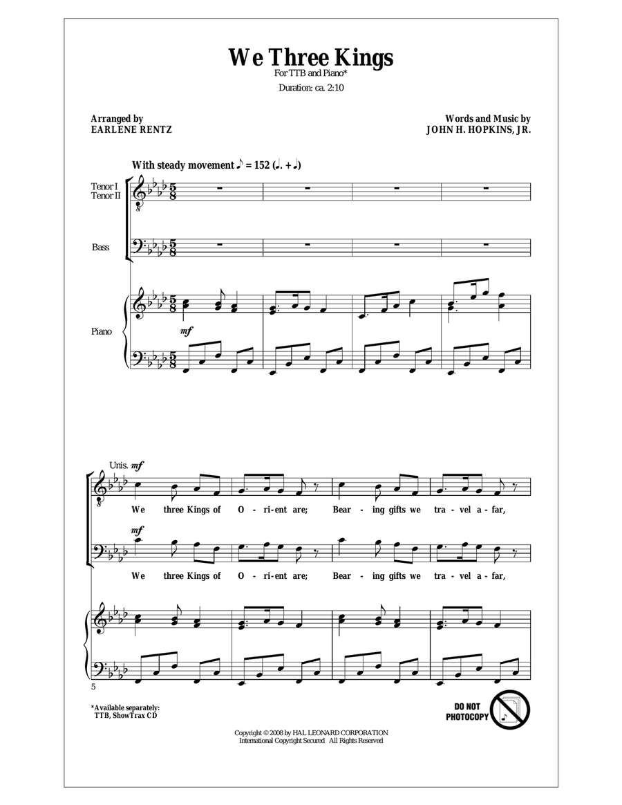 We Three Kings TTB scores gallery preview page 1