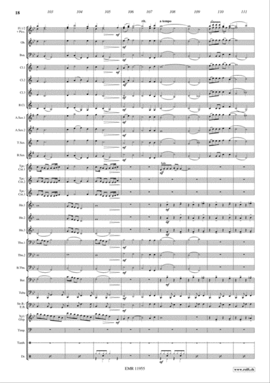 On Her Majesty's Secret Service Concert Band scores gallery preview page 19