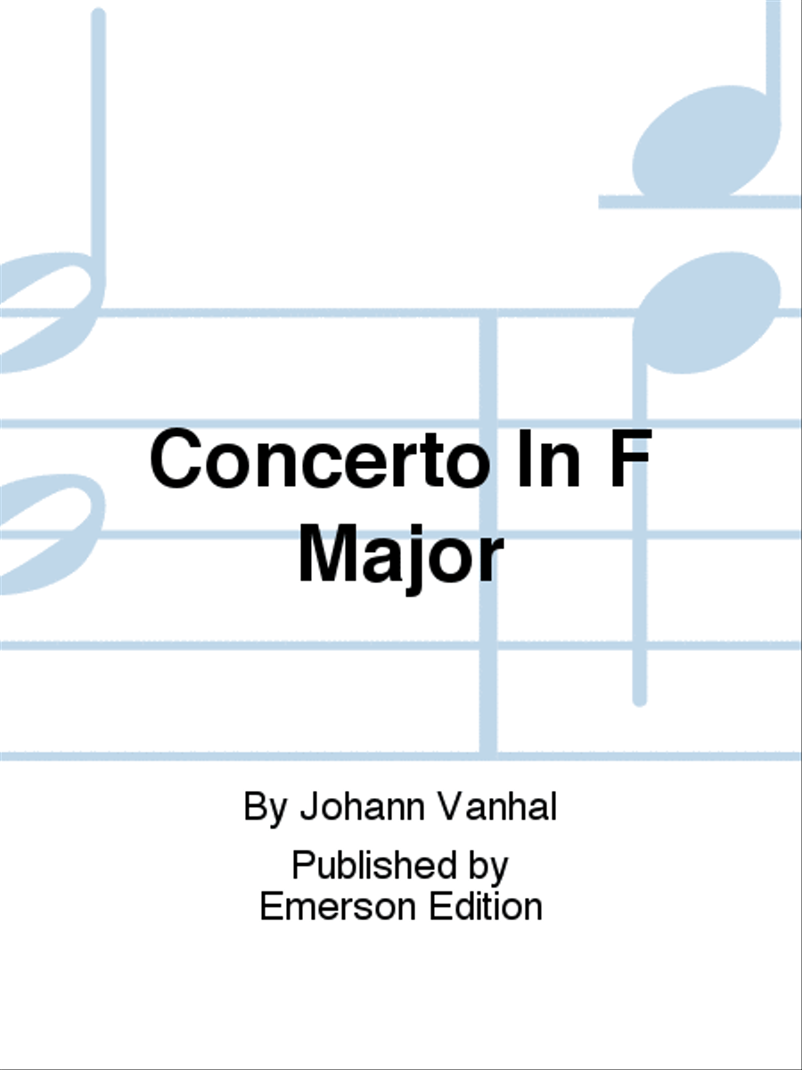 Concerto In F Major School and Community scores gallery preview page 1