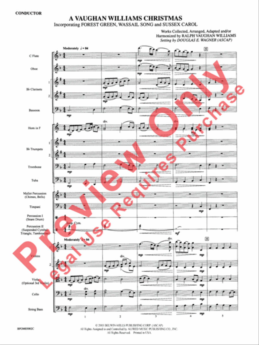 A Vaughan Williams Christmas Full Orchestra scores gallery preview page 3