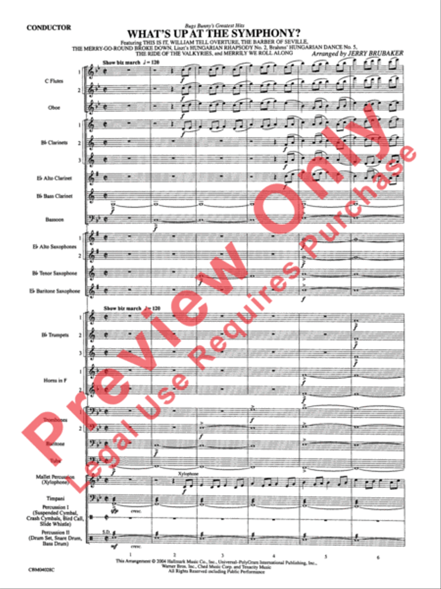 What's Up at the Symphony? Concert Band scores gallery preview page 4