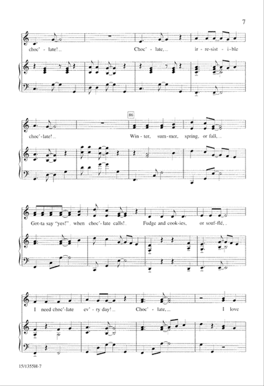 I Love Chocolate I Love Chocolate Unison Choir scores gallery preview page 8