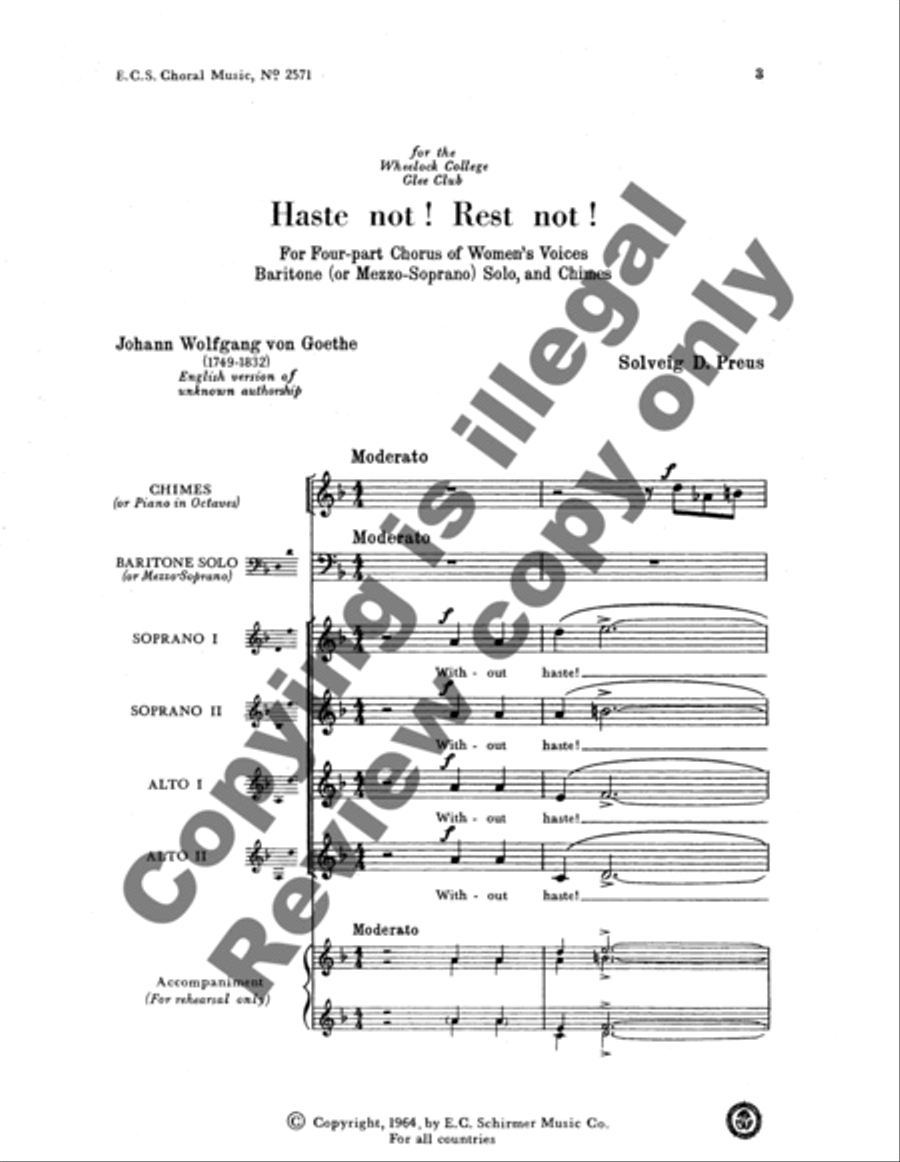 Haste Not! Rest Not! SSAA scores gallery preview page 8