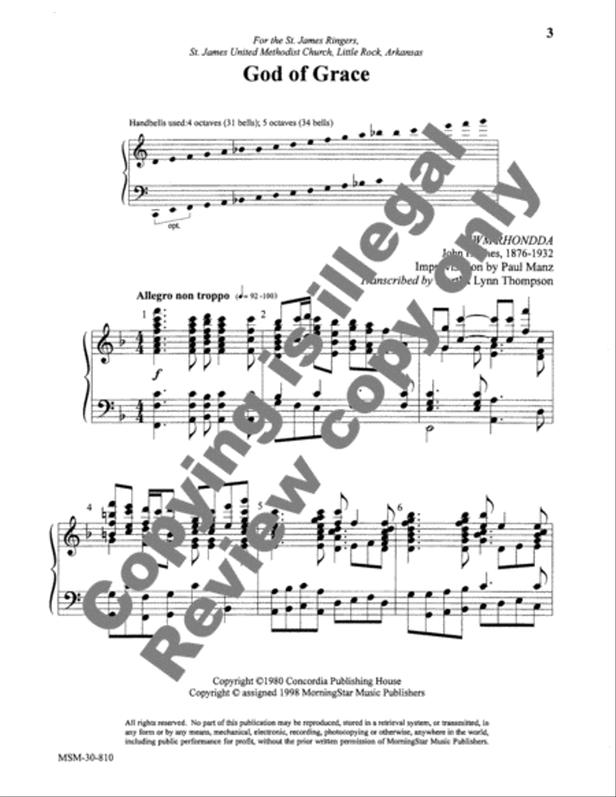 God of Grace and God of Glory 5-Octaves scores gallery preview page 2