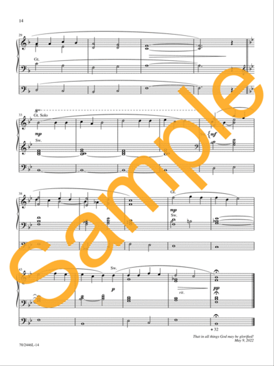 All Glory Be to Christ All Glory Be to Christ Organ Solo scores gallery preview page 12