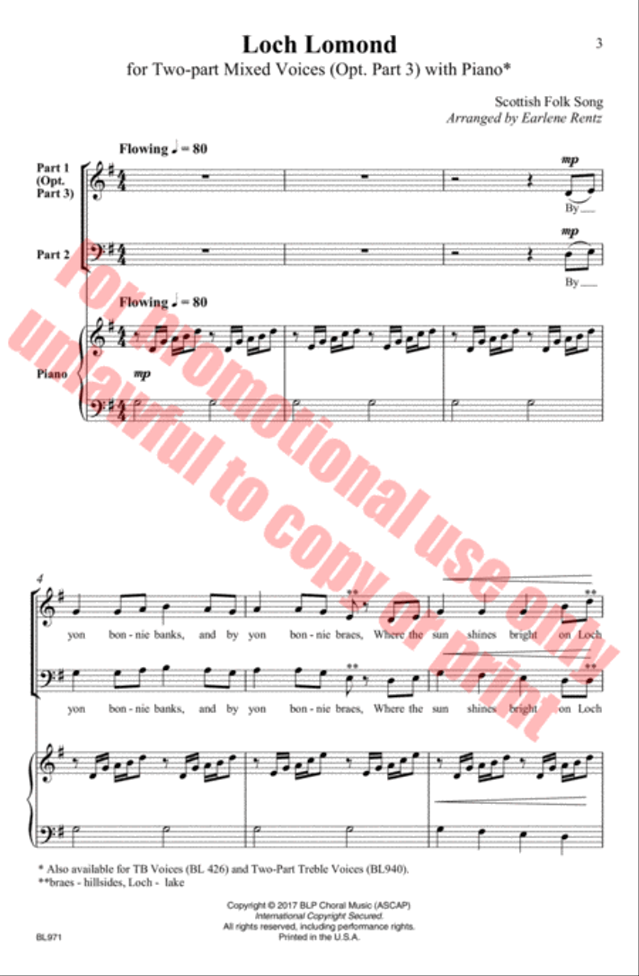 Loch Lomond 3-Part scores gallery preview page 4