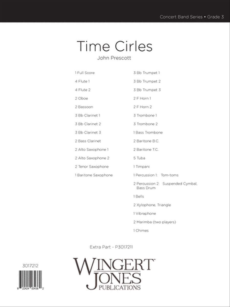 Time Circles (Score) Concert Band scores gallery preview page 1