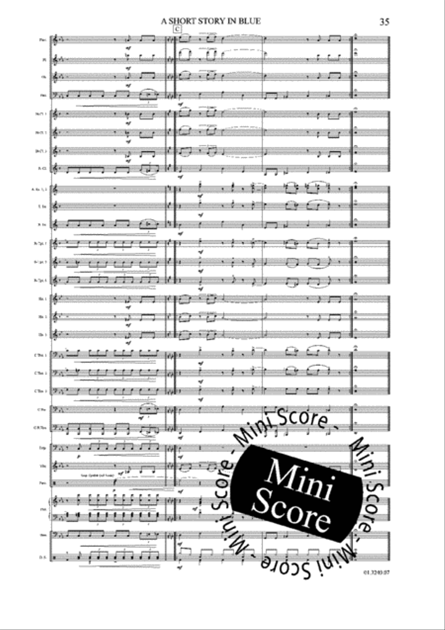 A Short Story in Blue Concert Band scores gallery preview page 41