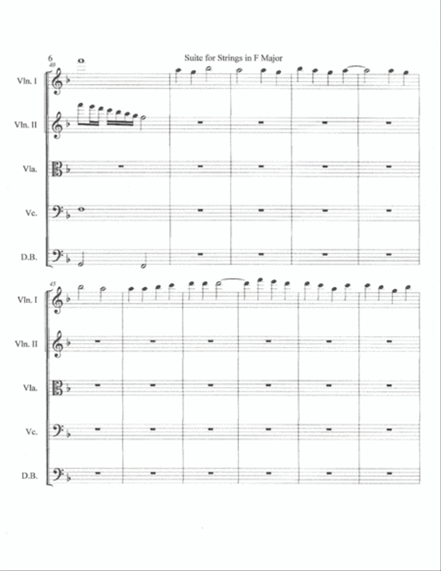 Suite for Strings in F Major--String Orchestra Set String Orchestra scores gallery preview page 6
