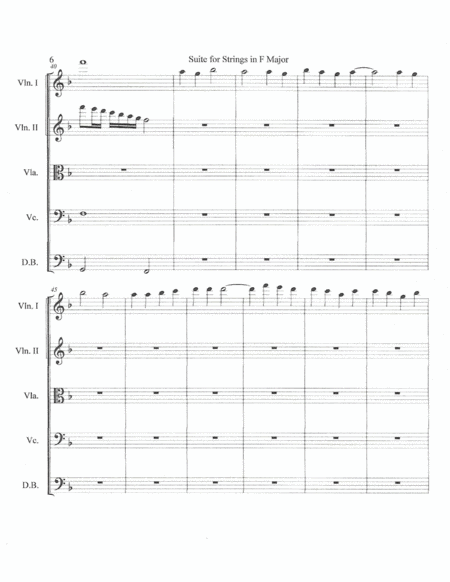 Suite for Strings in F Major--String Orchestra Set image number null